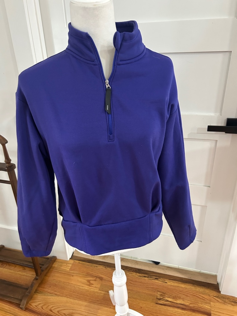 Athleta Deep Purple Active Quarter-Zip Pullover
